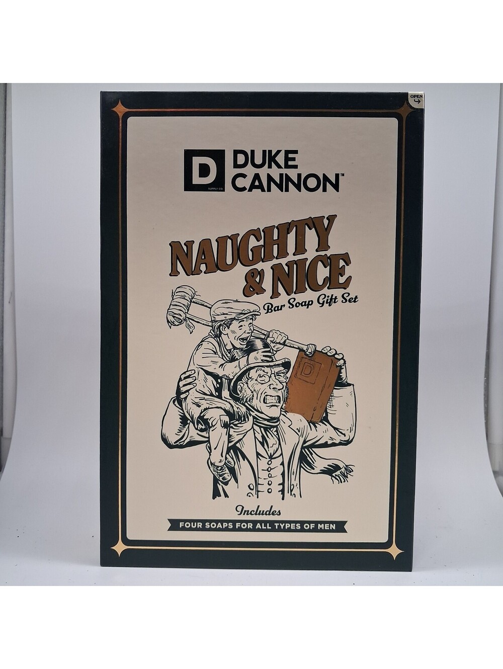 Duke Cannon Naughty & Nice 4 Piece Bar Soap Gift Set Holiday Mens New
